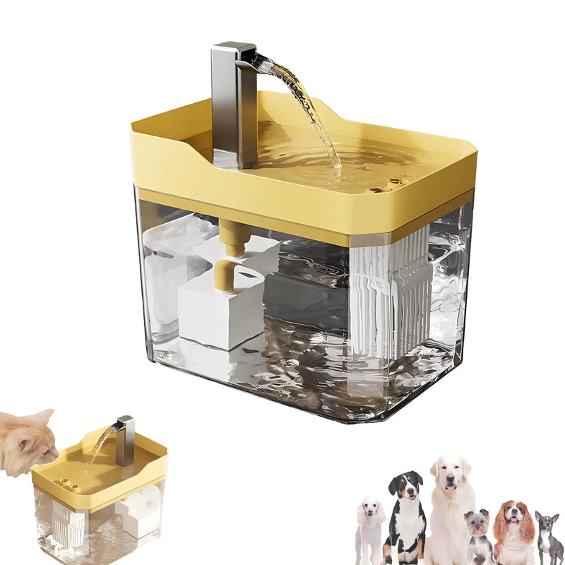 Load image into Gallery viewer, Automatic cat water fountain with quiet filtration and eco-friendly design for pets.

