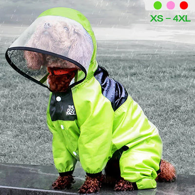 Hooded Pets Dog Raincoat
