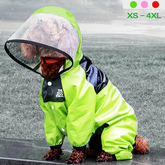 Hooded Pets Dog Raincoat