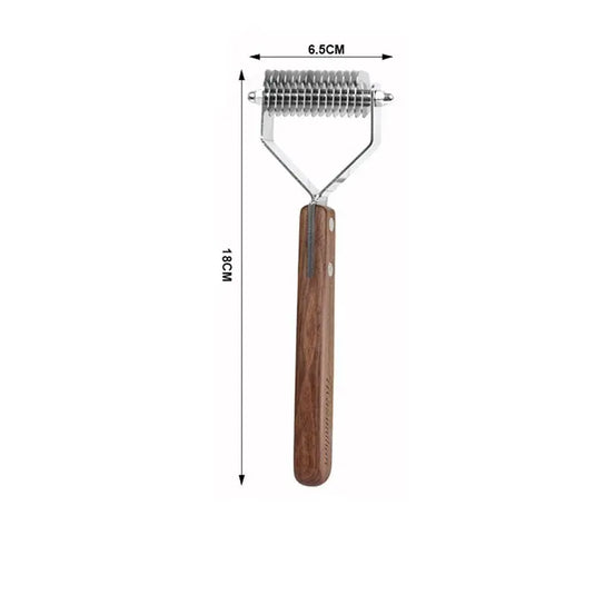 Sustainable Wood & Stainless Steel Pet Grooming Set