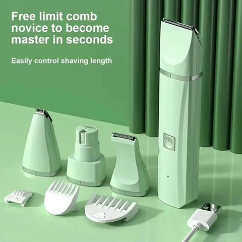 Quiet & Versatile 4-in-1 Paw Trimmer & Nail Grinder Pet Grooming Kit