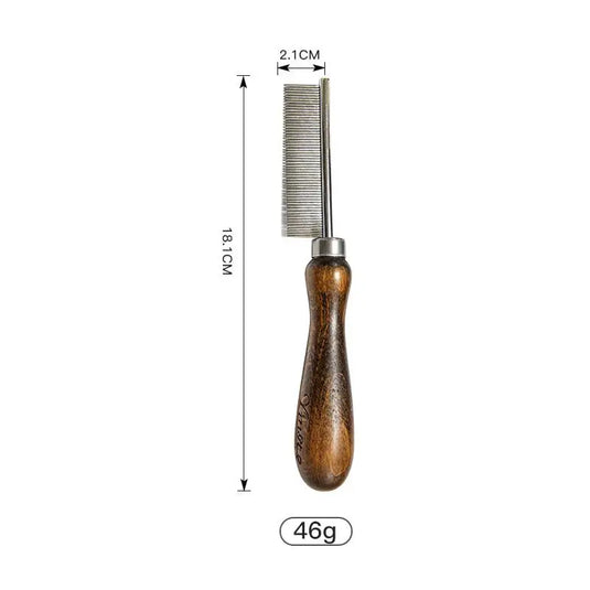 Sustainable Wood & Stainless Steel Pet Grooming Set
