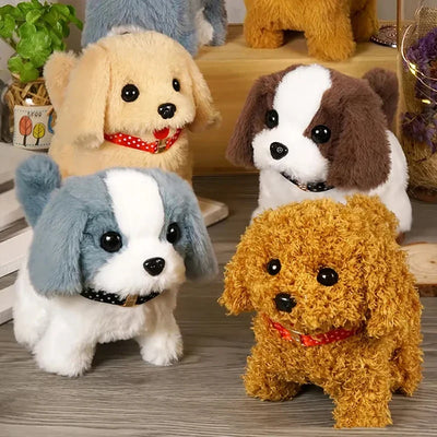 Interactive puppy toys with realistic movement and responsive sounds, ideal for children's play and development.