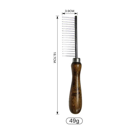 Sustainable Wood & Stainless Steel Pet Grooming Set
