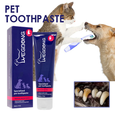 Natural canine toothpaste for dogs, maintains dental health, safe for pets, organic peppermint flavor.