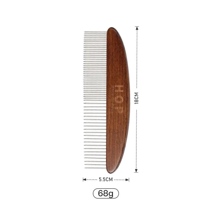 Load image into Gallery viewer, Sustainable Wood &amp; Stainless Steel Pet Grooming Set
