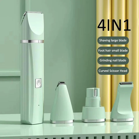 Quiet & Versatile 4-in-1 Paw Trimmer & Nail Grinder Pet Grooming Kit