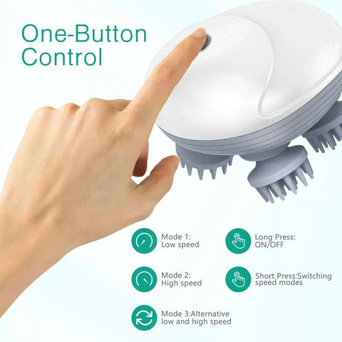 Purrfect Paws Electric Pet Massager with one-button control, featuring multiple speed modes for pet relaxation.