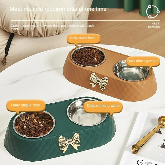 Double Pet Bowl Set – Stainless Steel Feeder