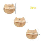 Wall Mounted Cat Climbing Shelves Wooden Hammock Tree Tower with Scratching Ladder