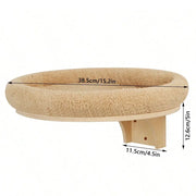Wall Mounted Cat Climbing Shelves Wooden Hammock Tree Tower with Scratching Ladder