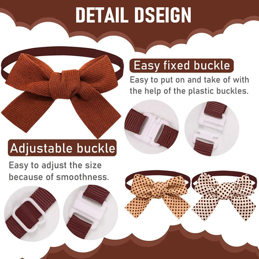 50PCS Colorful Dog Bow Tie Set