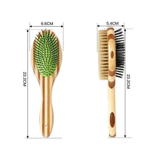 Sustainable Wood & Stainless Steel Pet Grooming Set