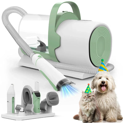Ultimate Home Cleaning Pet Grooming Kit with brushes, clippers, and grooming tools for cats and dogs.